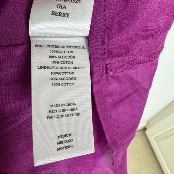 Rails Gia Eyelet Embroidered Cotton Midi Dress in Berry Size M NWT - Picture 5 of 13